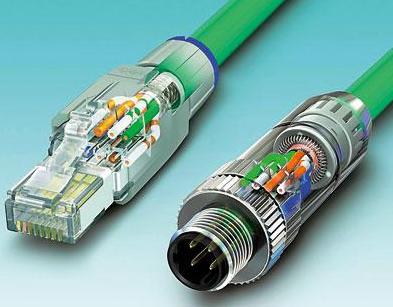 圖3 按入電纜芯、剪斷，且蓋好防護蓋：無論是RJ45還是M12連接器，它們都能夠?qū)崿F(xiàn)快速且可靠的安裝