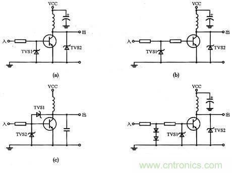 圖3:基于TVS晶體管保護電路實例