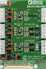 ADI公司的業(yè)界領(lǐng)先RS485器件與Bourns外部保護(hù)專業(yè)技術(shù)的完美聯(lián)姻，造就出專為解決通信端口最大設(shè)計(jì)問題而生的EVAL-CN0313-SDPZ:滿足EMC的規(guī)定。  通過認(rèn)證的EMC兼容RS-485接口設(shè)計(jì)工具，輕松實(shí)現(xiàn)RS-485接口保護(hù)