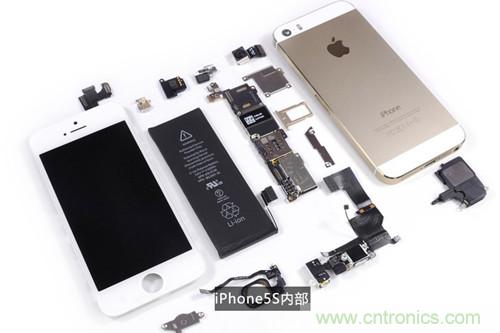 土豪金iPhone 5S拆解：內(nèi)部結(jié)構(gòu)升級(jí)，維修難度增加