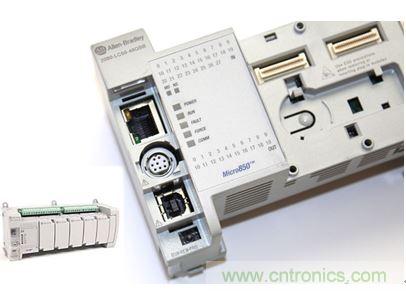圖1：Allen-Bradley Micro850可編程邏輯控制器(PLC)的價格約為500美元，是高度堅固、可配置、隔離性和易用性方面的標(biāo)桿，盡管有PC/嵌入式計算設(shè)備的競爭，仍在工廠自動化領(lǐng)域中保持著強勢地位。