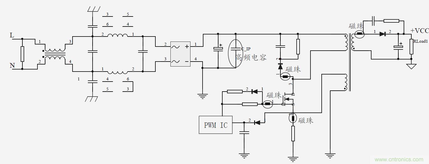 如何改善開關電源電路的EMI特性？