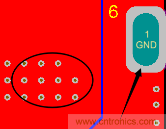 如何引腳接地十字焊盤，過(guò)孔完全接地?