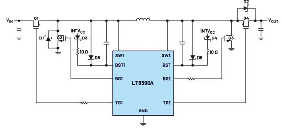 如何使用GaNFET設(shè)計(jì)四開關(guān)降壓－升壓DC－DC轉(zhuǎn)換器？