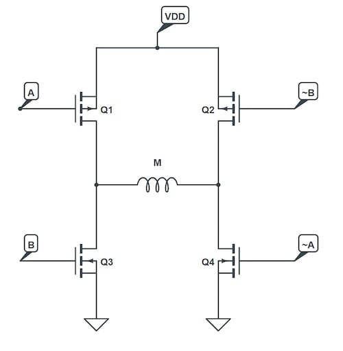 使用互補(bǔ)PWM、擊穿和死區(qū)時(shí)間的 H 橋直流電機(jī)控制