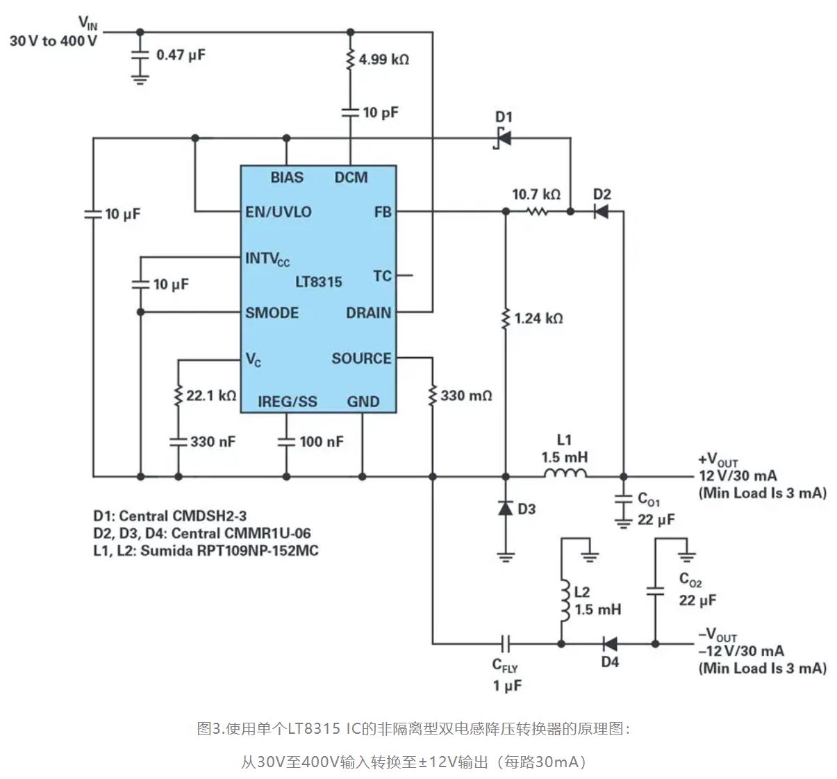 單個(gè)IC也能構(gòu)建緊湊、高效的雙極性穩(wěn)壓器