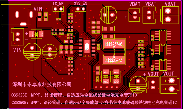 CS5350/CS5328 太陽能板供電鉛酸蓄電池、磷酸鐵鋰電池、鋰電池充電管理IC系列